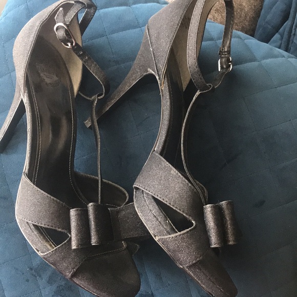 I.MILLER Black Ronja Heel, Ankle Strap Glitter. - Picture 3 of 10